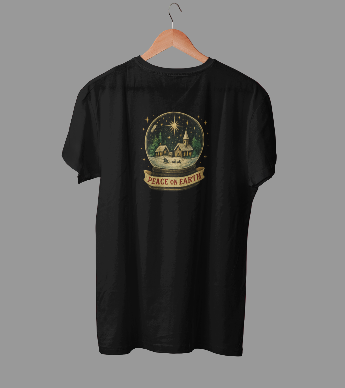 Peace On Earth Christmas Village Tee