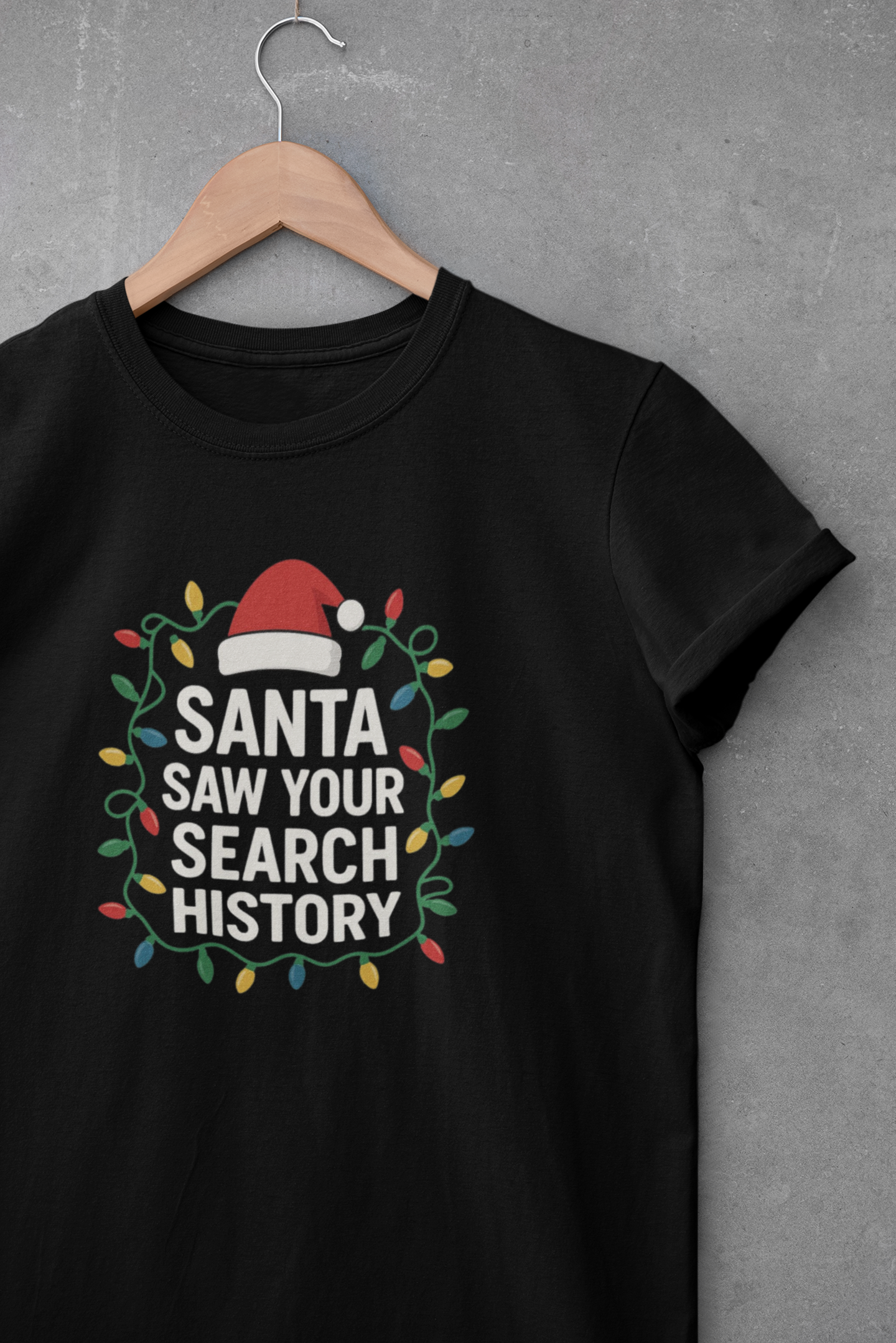 Santa Saw Your Search History Christmas Tee